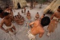 Bushmen, dance traditionnelle. Central Kalahari Desert. Botswana. Botswana 
Bushmen,
 Central Kalahari Desert, 
Kalahari,
People,
dance,
chant,
sing,
tradition,
 