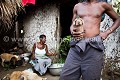 Vie quotidienne dans une habitation d'un village situé au bord du fleuve Mono au Sud Bénin. 
Même très tôt le matin, il est évidemment hors de question de refuser l'invitation à boire le Sodabi, l'alcool local (à plus de 70°) en guise de bienvenu... On sent bien l'alcool pur lorsqu'il descend dans l'estomac à 7h30 du matin, à jeun... ! Photographe, ce n'est pas toujours facile ! Africa 
 Afrique 
 Benin 
 Bénin 
 Grand-Popo 
 Popo 
 Vaudoun 
 religion 
 vaudou 