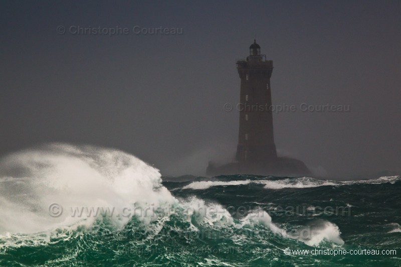 The Four Lighthouse in Storm