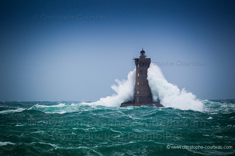 The Four Lighthouse in Storm