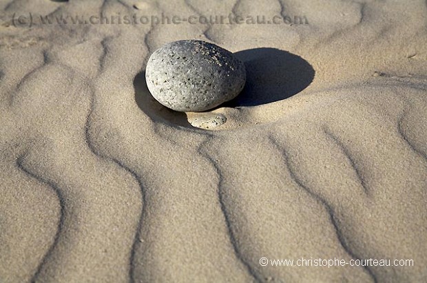 Pebble in Sand Dunes of the Bay of Audierne