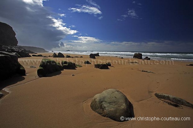 Red Sand Beach of the Wild Coast of the Quiberon Peninsula.