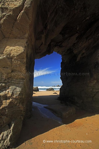 Natural Arch at Port BLanc. Quiberon Peninsula.