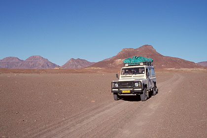 Very very  remote scenic road in the Damaraland