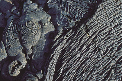 Ropy lava detail on Santiago Island